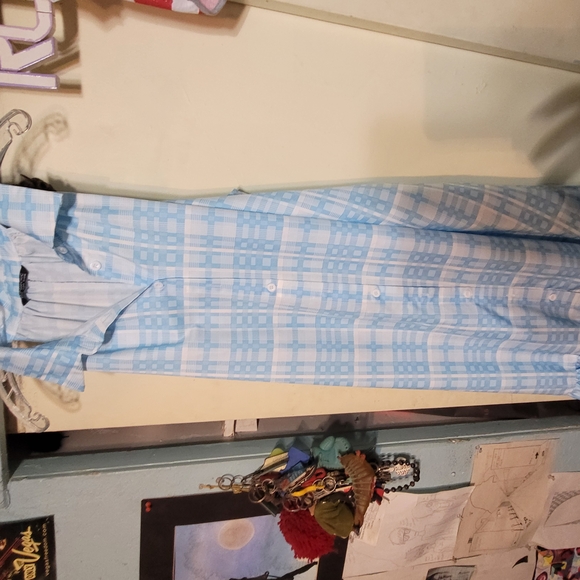 BloomChic Dresses & Skirts - BloomChic Blue and White Plaid Midi Dress